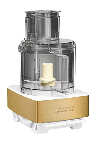 Cuisinart DFP-14WGY 14-Cup Food Processor, White/Gold