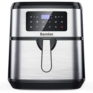 Oacvien Large Air Fryer, 9.8 Qt Air Fryers, 9 in 1 XL Air Fryer, Airfryer Oilless Cooker with LCD Touchscreen, Temp and Time Control for Roasts, Bakes, Thaw, Dehydrate, ETL Certified, 1700W