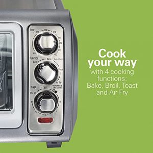 Hamilton Beach 31523 Sure-Crisp Air Fryer Toaster Oven with Easy Reach Door, STAINLESS STEEL