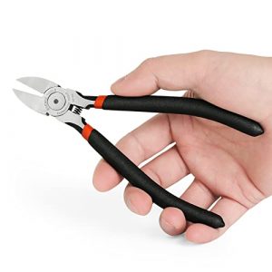 BOENFU Wire Flush Cutter, Flush Cut Pliers, Heavy Duty Small Side Cutting Pliers, Wire Cutters for Crafts, Floral, Jewelry, Filament Clippers, Precision Electronic Wire Snips, Model Nipper, 6 inches