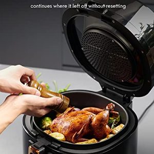 Large Air Fryer 8 Quart with Viewing Window, Big Capacity Family Size Oilless Airfryer Oven with 100 Recipt Digital Recipe Cookbook, Nonstick Basket and Dishwasher Safe