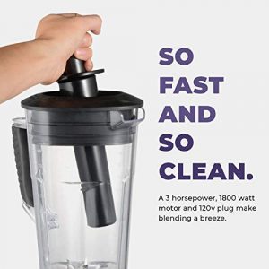 Blender By Cleanblend: 3HP 1800-Watt Commercial Blender, Mixer with a 64 ounce BPA Free Container, Stainless steel 8 blade assembly, includes Tamper, smoothie maker, home blender