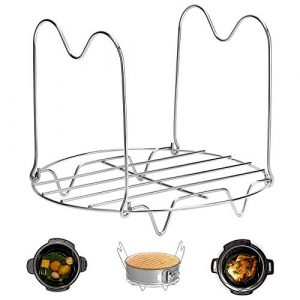 Steamer Rack Trivet with Handles Compatible with Instant Pot Accessories 3 Qt 5 Quart, Pressure Cooker Trivet Wire Steam Rack, Great for Lifting out Whatever Delicious Meats & Veggies You Cook