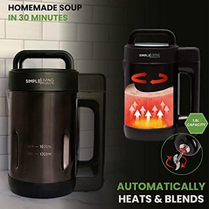 7-in-1 Soup Maker 1.6L | Soy, Almond, Nut, Vegan Milk Maker Machine | Purées, Shakes, Smoothies, Baby Foods, Cocktails (Stainless Steel)