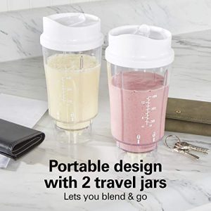 Hamilton Beach 51102V Shakes and Smoothies with BPA-Free Size: 14 oz. Personal Blender, 2 Jars-White