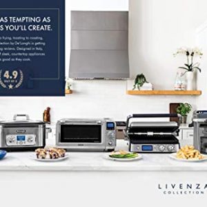 De'Longhi Livenza Dual Zone Easy Clean Deep Fryer, 18 x 11 x 12.5 inches, Silver
