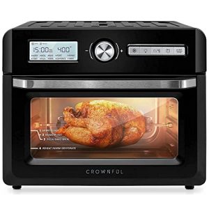 CROWNFUL 19 Quart Air Fryer, 10-in-1 Countertop Toaster Oven, 18L Convection Roaster with Rotisserie & Dehydrator,CROWNFUL Ice Maker Machine for Countertop