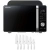 Cuisinart AMW-60 3-in-1 Microwave AirFryer Oven Bundle Advantage 12-Piece White Knife Set with Blade Guards