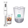 Cuisinart CSB-175 Smart Stick Hand 2-Speed Blender (White) with 4 Qt. (16 Cups) Clear Polycarbonate Measuring Cup Bundle (2 Items)