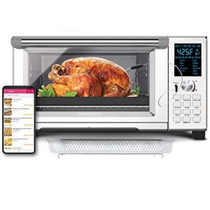 NUWAVE BRAVO XL 30-Quart Convection Oven with Crisping and Flavor Infusion Technology with Integrated Digital Temperature Probe; 12 Programmed Presets; 3 Fan Speeds; 5-Quartz Heating Elements; Precision Temperature Control from 100F to 450F (Renewed)