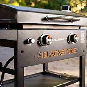 Blackstone 1883 Gas Hood & Side Shelves Heavy Duty Flat Top Griddle Grill Station for Kitchen, Camping, Outdoor, Tailgating, Countertop, 28