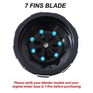 For Blender Blade Replacement, 7 Fins Extractor Blades Replacement Part Bottom Blade With One Extra ring for Nutri Ninja Auto iQ BL450-30 BL642-30 BL482-30 BL682-30 NN102