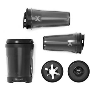 PROMiXX - MiiXR X7 Personal Blender for Shakes and Smoothies - 7 Piece Set - with Performance Nutrition Protein Mixer X-Blade, Smoothie Blender, Smoothie Maker, - Highly Efficient 700W - Black