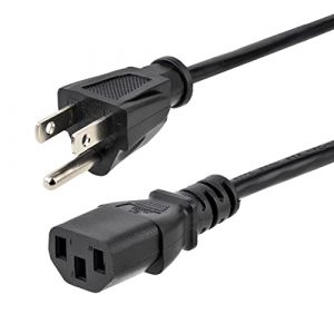 StarTech.com 10ft (3m) Computer Power Cord, NEMA 5-15P to C13, 10A 125V, 18AWG, Black Replacement AC Power Cord, Printer Power Cord, PC Power Supply Cable, Monitor Power Cable - UL Listed (PXT101_10)