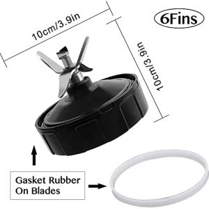 6 Fins Extractor Blades Replacement Part with 24OZ Cups for Ninja Blender fit for Nutri Ninja Auto iQ BL450-70 BL451-70 BL454-70 BL455-70 BL482-70