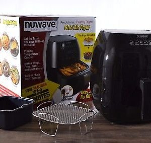 Nuwave - Brio Digital Air Fryer - 3 Quart Capacity - Reversible Rack, Baking Pan, & Recipe Book Included