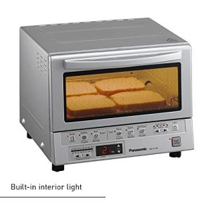 Panasonic Toaster Oven FlashXpress with Double Infrared Heating and Removable 9-Inch Inner Baking Tray, 12 x 13 x 10.25, Silver