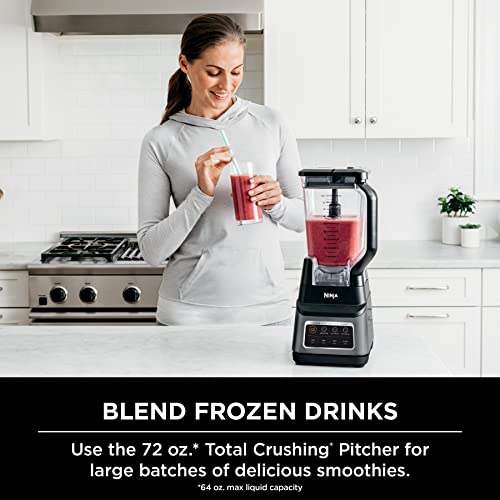 Ninja BN701 Professional Plus Bender, 1400 Peak Watts, 3 Functions for Smoothies, Frozen Drinks & Ice Cream with Auto IQ, 72-oz.* Total Crushing Pitcher & Lid, Dark Grey