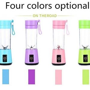 Portable Blender, 380ml , Personal Mixer Fruit Rechargeable with USB, Mini Blender for Milk Shakes, Smoothie, Fruit Juiceor for Sports, Office, Travel, Gym, and Outdoors (Blue)