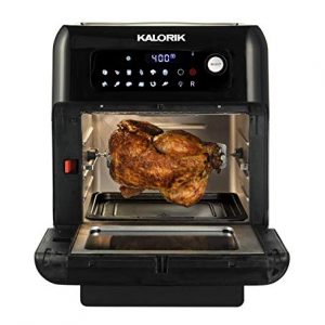 Kalorik AFO 44880 BK 6 QT XL Air Fryer Oven With 13 in 1 Cooking Options, 20 Recipes and 9 Accessories Including Rotisserie