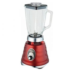Oster 4126 3-Speed Chrome Retro Blender with 5-Cup Glass Jar, 220-volt (Not for USA - European Cord),Red,Medium