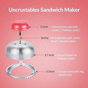 Sandwich Cutter and Sealer for Kids Uncrustables Maker, Food-Grade 304 Stainless Steel DIY Sandwich Decruster Bento Box Lunch Sandwich Cutter for Kids, Boys and Girls Back to School