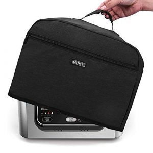 LEFOR·Z Dust Cover Compatible with Ninja Foodi Grill (AG301, AG302, AG400) and Accessories,Water Resistant Air Fryer Cover with 6 Storage Pockets,Black