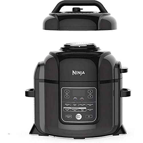 NINJA OP401 Foodi XL TenderCrisp Pressure Multi Cooker 8 quart Black/Gray (Renewed)