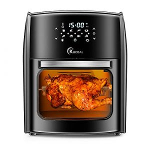 8 in 1 Air Fryer, 13-QT Air Fryer Oven with Digital Touch Screen, Toast, Bake, Roast, Rotisserie, Hot Oven Oilless Cooker, 1700W Electric Toaster Oven with Dehydrate, 7 Accessories & 50 Recipes
