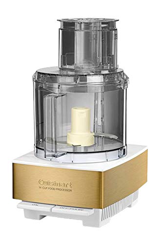Cuisinart DFP-14WGY 14-Cup Food Processor, White/Gold