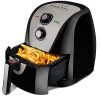 Secura Air Fryer XL 5.3 Quart 1700-Watt Electric Hot Air Fryers Oven Oil Free Nonstick Cooker w/Additional Accessories, Recipes, BBQ Rack & Skewers for Frying, Roasting, Grilling, Baking (Gray)