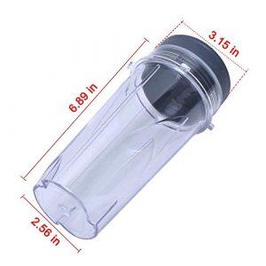 16oz Blender Cup Set Compatible with Ninja Replacement Parts Single Serve Cup with Lid and Seal Lid Compatible with Nutri Ninja Series BL770 BL780 BL660 BL740 BL810 Blenders