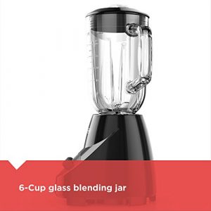 BLACK+DECKER Countertop Blender with 5-Cup Glass Jar, 10-Speed Settings, Black, BL2010BG