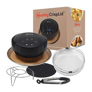 Mealthy CrispLid for Pressure Cooker (NEW): Turn any Pressure Cooker into an Air Fryer & Dehydrator: Air fry, Crisp, Broil & Dehydrate (NEW); fits 6&8Qt, Deep Basket (NEW), Trivet, Silicone Mat, Tongs