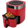Aucma Air Fryer, 5.8QT Hot Air Fryers Oven, XL Electric Air Fryers Oven Cooker with 9 Cooking Preset, Digital Touch Screen Preheat & Nonstick Basket (Red)