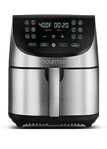 Gourmia GAF856 Stainless Steel Digital 8 Quart Air Fryer with Guided Cooking