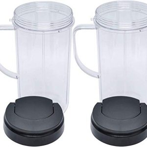 22oz Blender Cups Replacement Compatible with Magic Bullet, Tall 22oz Cup w/Flip Top To-Go Lid Replacement Compatible with Magic Bullet 250w Blender