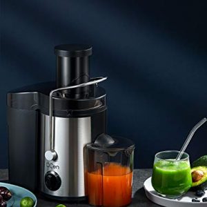 Centrifugal Juicer Machine, Juicer Extractor with Wide Mouth 3” Feed Chute for Fruit Vegetable, Easy to Clean, Stainless Steel, BPA-free