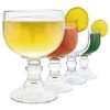 Schooner Beer Glass - 21.5 Oz Extra Large Goblet Crystal Style ZERO LEAD Shrimp Cocktail, Coronaritas, Margaritas 4 PACK