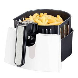 BELLA 2.6 Quart Air Fryer with Removable Dishwasher Safe Basket, White