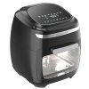 GoWISE USA GW77722 11.6-Quart Air Fryer Toaster Oven with Rotisserie & Dehydrator + 50 Recipes, Vibe, Black