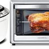 CROWNFUL Air Fryer Toaster Oven, 2LB Programmable Bread Maker with Nonstick Pan and 12 Presets, 1 Hour Keep Warm Set , 2 Loaf Sizes, 3 Crust Colors, Recipe Booklet Included, ETL Listed (White)
