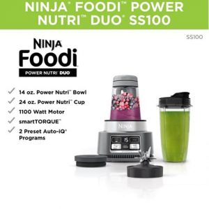 Ninja Foodi SS100 Smoothie Bowl Maker & Nutrient Extractor 1100W Blender SS101 (Renewed) (Ninja Foodi SS100)