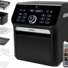 COSORI Air Fryer Toaster Oven Combo 7 Quart, Up to 450℉, 14-in-1 Customizable Functions - Roast, Toast, Bake, Dehydrate, 7 Accessories and 100 Recipes, Voice Control, Max XL Extra Large, 1800W, Black