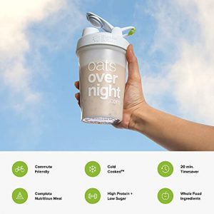 Oats Overnight - Party Pack Variety (8 Meals PLUS BlenderBottle ) High Protein, Low Sugar Breakfast Shake - Gluten Free, Non GMO Oatmeal (2.7oz per meal)