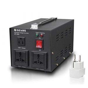 SEYAS 500W Auto Step Up & Step Down Voltage Transformer Converter, 110-120 to 220-240 Volts, Soft Start & Full Load, 7x24hrs Continous Run, Circuit Breaker Protection, U.S. Patent No. US9225259 B2
