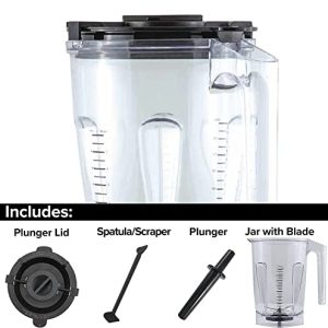 NUWAVE Infinity Moxie 64oz Blender – NSF Certified Professional Grade, Self-Cleaning - 6 presets & 10 Speed Settings for Shakes, Smoothies, Nut Butters, Crushed Ice & More – Comes w/ Plunger & Scraper