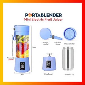 PortaBlender Hand Held Blender - Compact & Lightweight Portable Blender, On the Go Personal Blender, Travel Smoothie Blender, Portable Blender USB Rechargeable, Protein Shake blender, Mini Blender