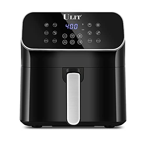 Air Fryer, Air Fryers ULIT 6 Quart, Airfryer Toaster Oven, Digital Touch Screen with 11 Cooking Functions, Preheat Remind, Non-Stick Basket, Black