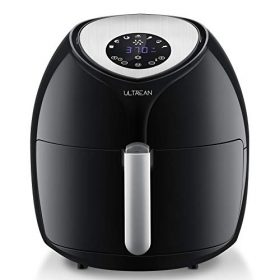 Ultrean Large Air Fryer 8.5 Quart, Electric Hot Air Fryers XL Oven Oilless Cooker with 7 Presets, LCD Digital Touch Screen and Nonstick Detachable Basket, UL Certified, Cook Book, 1-Year Warranty, 1700W (Black)